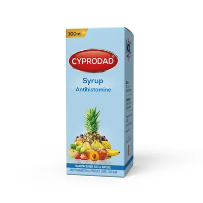 سيبروداد (Cyprodad) شراب، لتخفيف أعراض الحساسية وتحفيز الشهية، شراب فموي - 100 مل - WRC